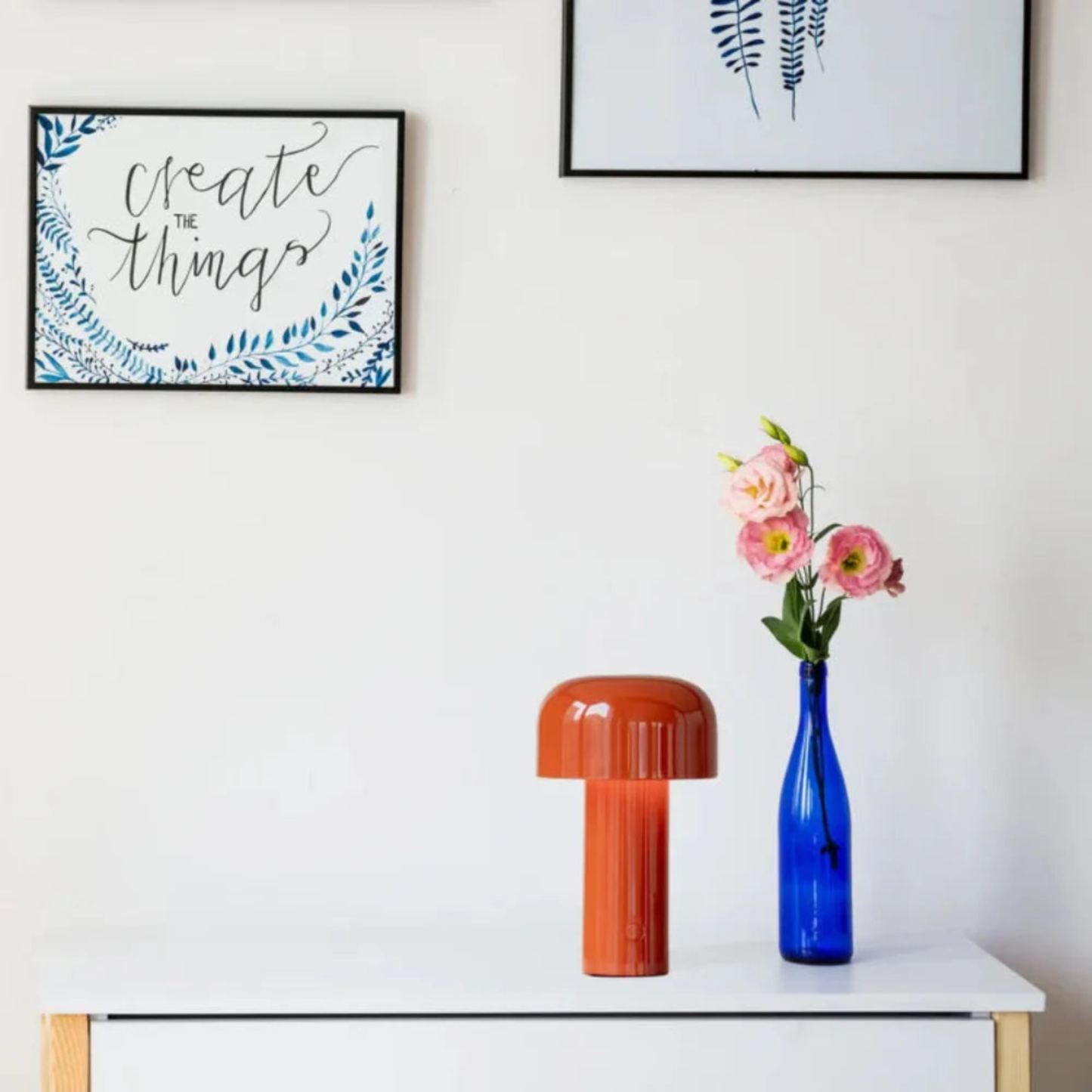 Lámpara LED decorativa con forma de seta vintage
